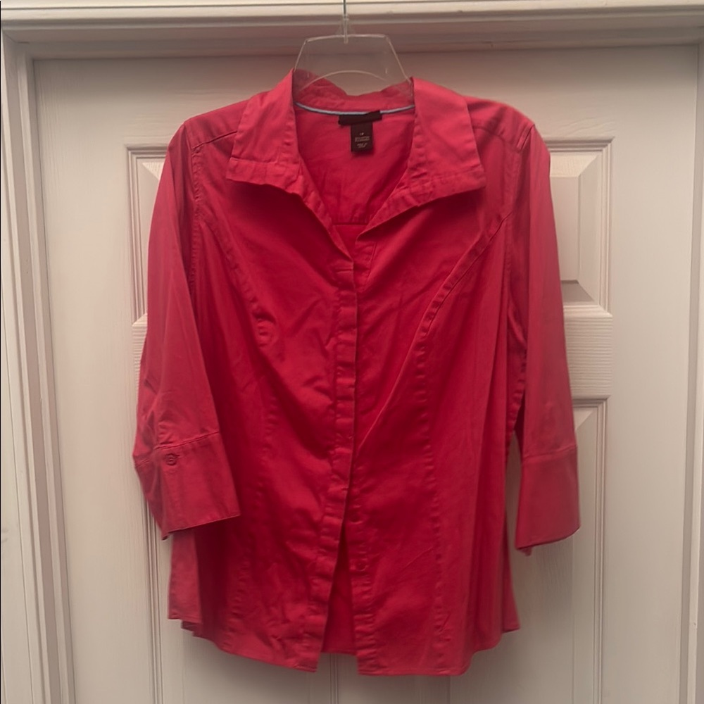 Lane Bryant Vibrant pink Button-Down Shirt size xl